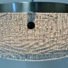 Circular Mid Century Modern Flushmount Chandelier Pendant Glass and Bronze - 3166175