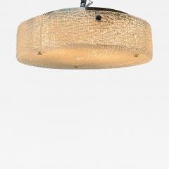 Circular Mid Century Modern Flushmount Chandelier Pendant Glass and Bronze - 3280190