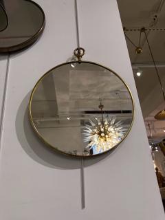 Circular Mirror in brass 1960s - 4584217