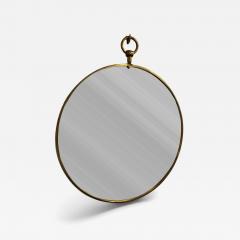 Circular Mirror in brass 1960s - 4584559