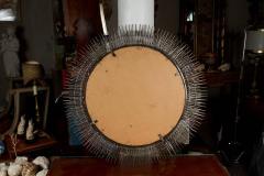 Circular Sunburst Brutalist Mirror - 295440