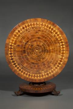 Circular Table The Top Depicting A Map Of The Solar System Including The Orbits - 4647178