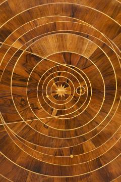 Circular Table The Top Depicting A Map Of The Solar System Including The Orbits - 4647180