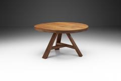Circular Wood Coffee Table with Tripod Legs Europe ca 1950s - 2719165