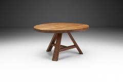 Circular Wood Coffee Table with Tripod Legs Europe ca 1950s - 2719166