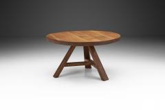 Circular Wood Coffee Table with Tripod Legs Europe ca 1950s - 2719168