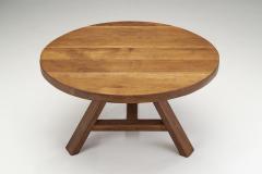 Circular Wood Coffee Table with Tripod Legs Europe ca 1950s - 2719169