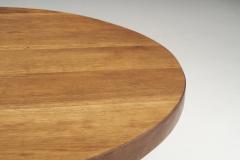 Circular Wood Coffee Table with Tripod Legs Europe ca 1950s - 2719172
