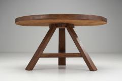 Circular Wood Coffee Table with Tripod Legs Europe ca 1950s - 2719174