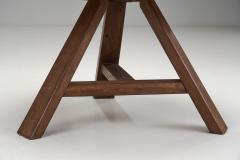 Circular Wood Coffee Table with Tripod Legs Europe ca 1950s - 2719176