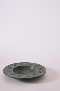Circular neoclassical bronze plate 1940s  - 4684409