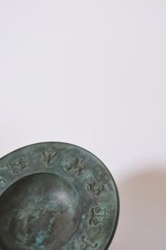 Circular neoclassical bronze plate 1940s  - 4684410