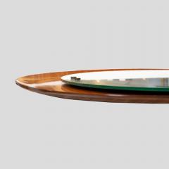 Circular teak plywood frame mirror by Stilcasa - 4093249