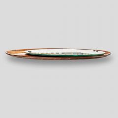 Circular teak plywood frame mirror by Stilcasa - 4093250