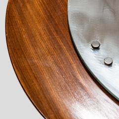 Circular teak plywood frame mirror by Stilcasa - 4093251