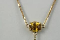 Citrine Drop Necklace on 18 Karat Yellow Gold 7 25 Carats - 3448999