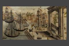 Cityscape almost certainly depicting a rare image of the Colossus of Rhodes - 4756505