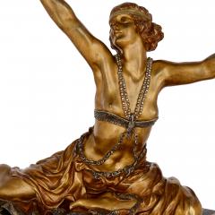 Claire Jeanne Roberte Colinet - Art Deco gilt bronze sculpture of