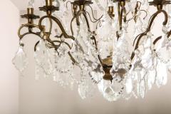 Classic French Versailles Style Austrian Crystal Chandelier in Antique Brass - 2099120