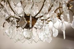 Classic French Versailles Style Austrian Crystal Chandelier in Antique Brass - 2099128