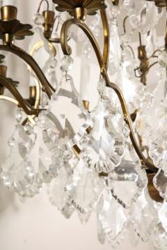 Classic French Versailles Style Austrian Crystal Chandelier in Antique Brass - 2099129