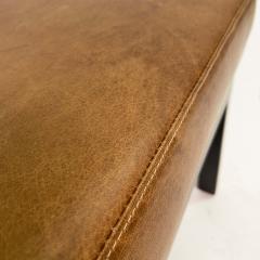 Classic Low Stools in Brown Leather Pair - 3457738