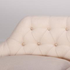 Classic luxurious tufted curved back sofa C 1940  - 3732700