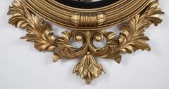Classical 19th Century Giltwood Convex Mirror with Shell Surmount - 4290164