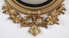 Classical 19th Century Giltwood Convex Mirror with Shell Surmount - 4290165