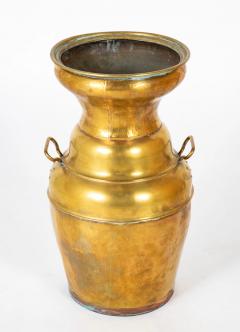 Classical Copper Brass Extra Large Urn with Lion Head Ring Handles - 3256017