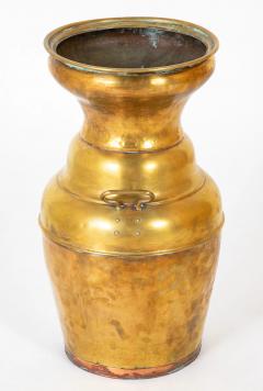 Classical Copper Brass Extra Large Urn with Lion Head Ring Handles - 3256069