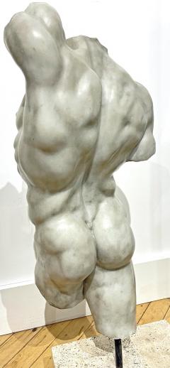 Classical Marble Sculpture of a Nude Male Torso early 20th Century  - 3977377