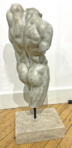 Classical Marble Sculpture of a Nude Male Torso early 20th Century  - 3977379