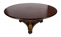 Classical Regency Center Table with Triple Gilt Carved Dolphin Base - 3735575