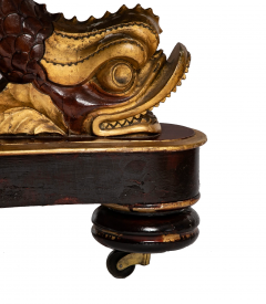 Classical Regency Center Table with Triple Gilt Carved Dolphin Base - 3735584