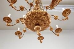 Classical Two Tier Carved and Gilt Chandelier - 3795032