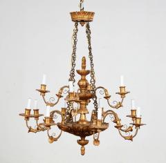 Classical Two Tier Carved and Gilt Chandelier - 3795037