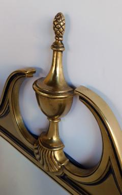 Classically inspired Chippendale Style Brass Mirror with Broken Arch Pediment - 1828513