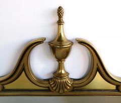 Classically inspired Chippendale Style Brass Mirror with Broken Arch Pediment - 1828516