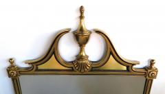 Classically inspired Chippendale Style Brass Mirror with Broken Arch Pediment - 1828518