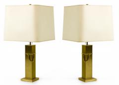 Classy pair of gold bronze table lamp - 872246
