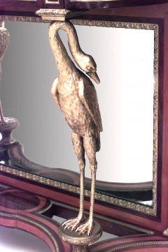 Claude Charles Saunier Pair of Saunier French Louis XVI Style Mahogany Mirrored Marble Console Tables - 2799242