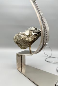 Claude De Musac Large Pyrite lamp by Claude de Musac Paris France circa 1970 - 3416141