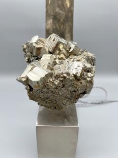 Claude De Musac Large Pyrite lamp by Claude de Musac Paris France circa 1970 - 3416144