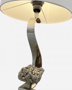 Claude De Muzac Pyrite table lamp by Claude de Muzac Paris France circa 1970 - 4216559