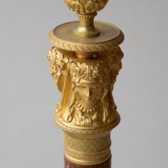Claude Galle PAIR OF FRENCH EMPIRE GILT BRONZE AND MARBLE CANDLESTICKS - 3550775