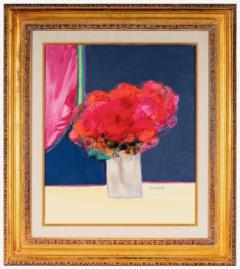 Claude Hemeret Post Modern Oil Painting Bouquet Au Mirroir Claude Hemeret 1929  - 4494058