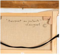 Claude Hemeret Post Modern Oil Painting Bouquet Au Mirroir Claude Hemeret 1929  - 4494064