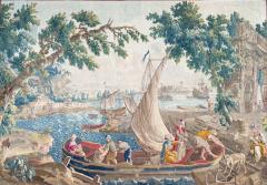 Claude Joseph Vernet The Arrival at the Port 18th Century French Antique Tapestry - 4644199