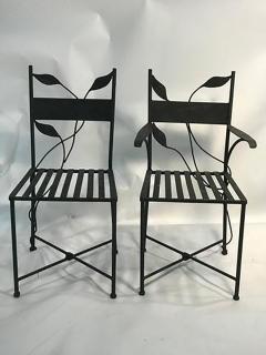 Claude Lalanne Outstanding Set of Outdoor Iron Garden Chairs in the manner of Claude Lalanne - 452527